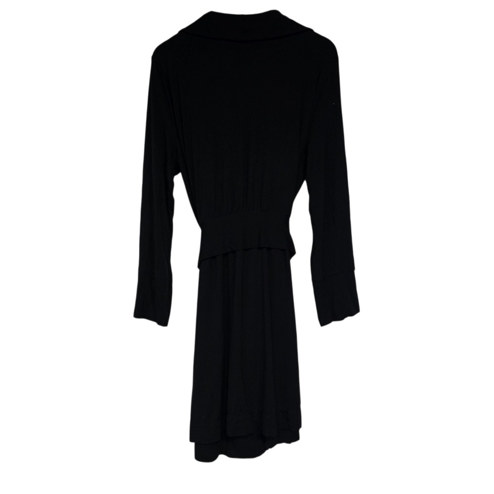 Soma Robe Women XXL Black Cool Nights Knit Wrap Long Sleeve Belted Soft Lounge - Picture 3 of 8